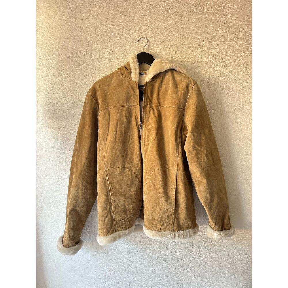 Adler Leather Suede Beige Coat